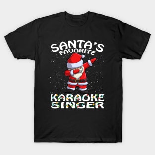 Santas Favorite Karaoke Singer Christmas T-Shirt